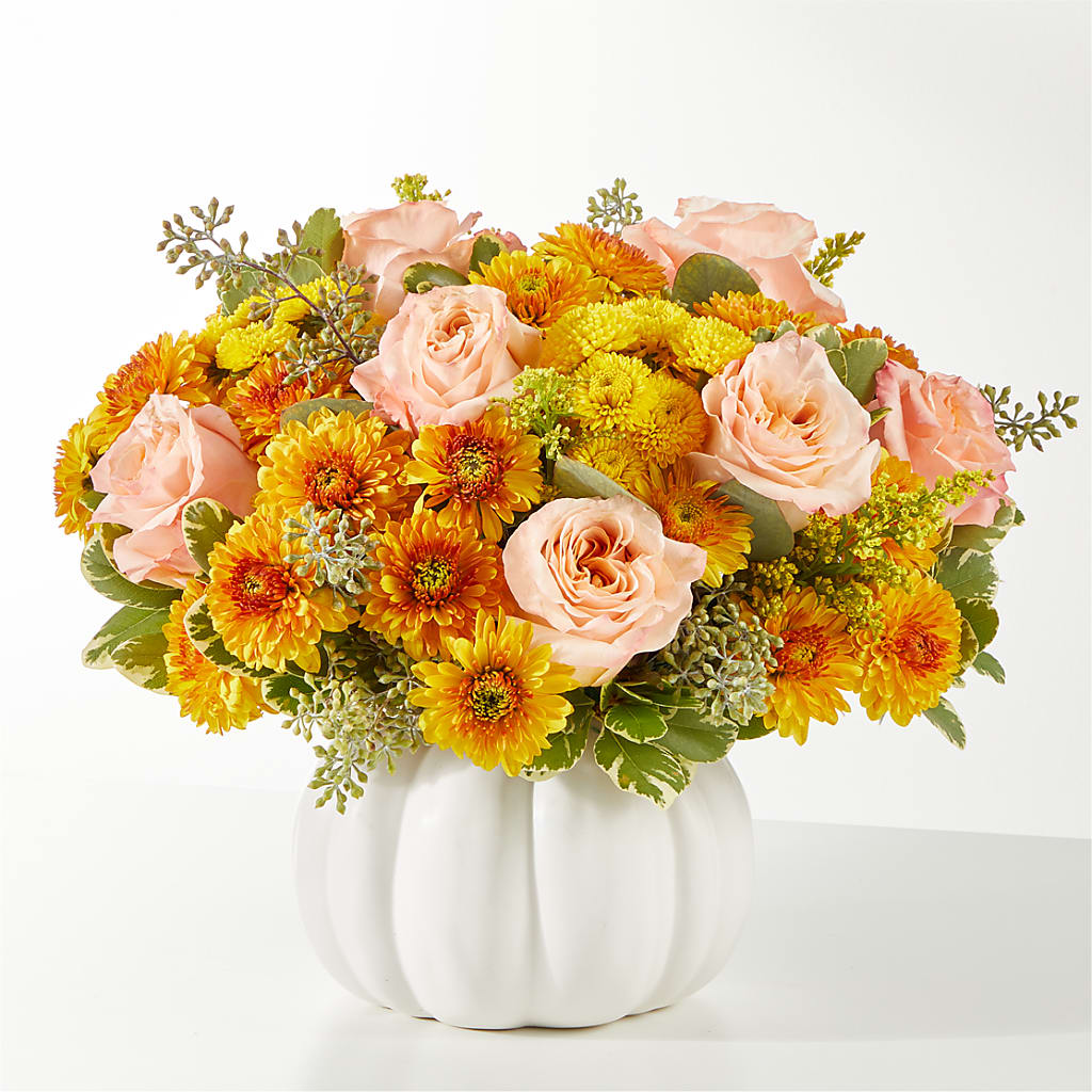 Peachy Pumpkin – Flowers By Marianne, Newburyport MA