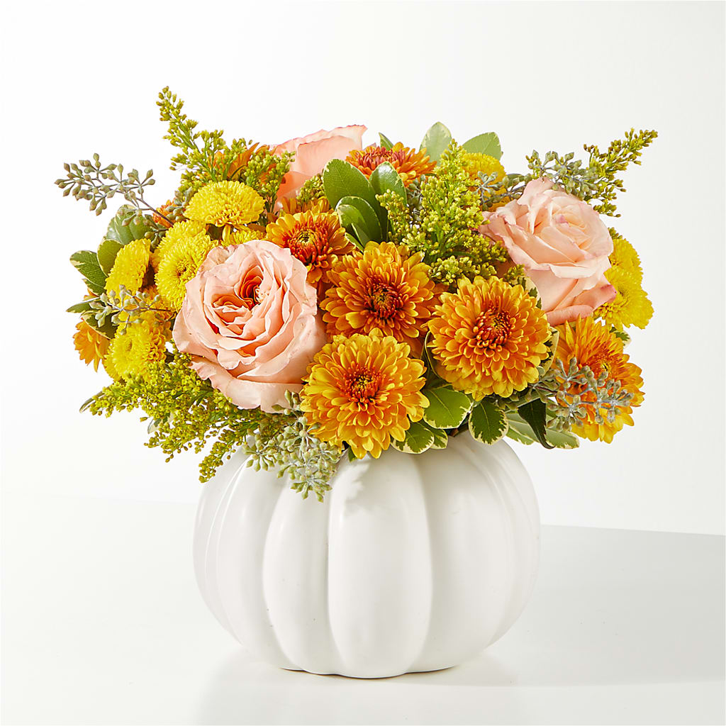 Peachy Pumpkin – Flowers By Marianne, Newburyport MA