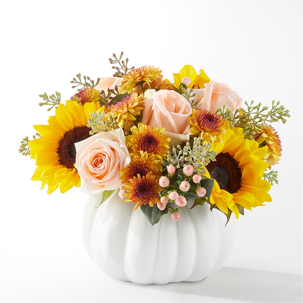 Pumpkin to Talk About Bouquet – Flowers By Marianne, Newburyport MA