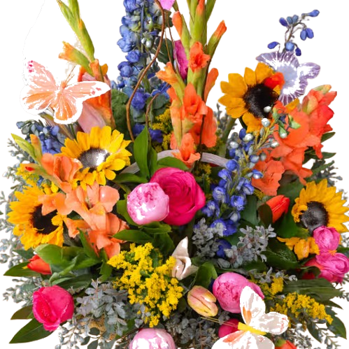 Whimsical Butterfly Garden Basket – Flowers By Marianne, Newburyport MA