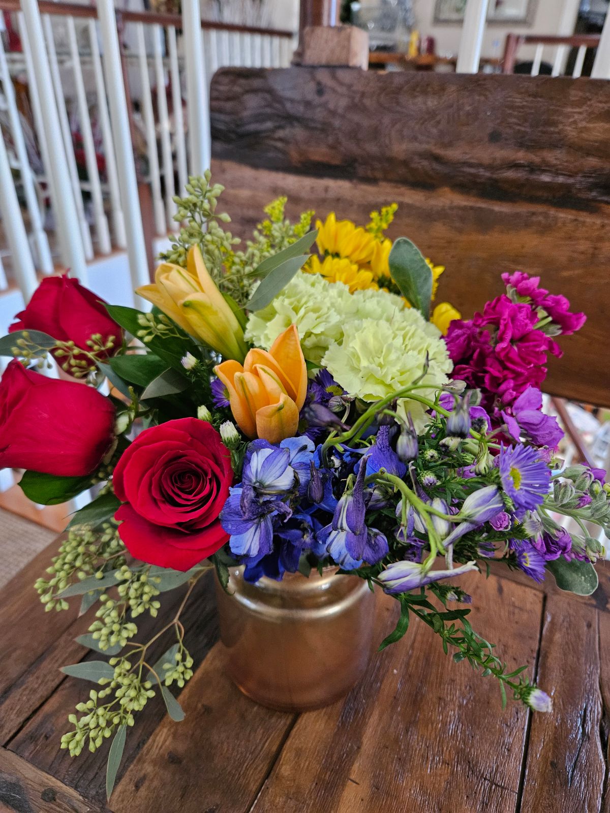 Pot of Gold Bouquet – Flowers By Marianne, Newburyport MA