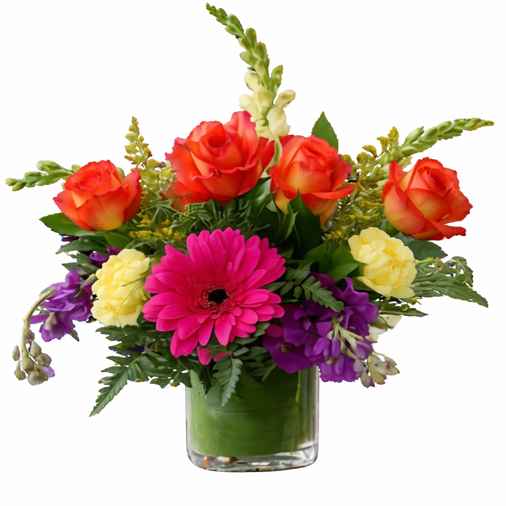 Vibrant Garden Glow Bouquet – Flowers By Marianne, Newburyport MA