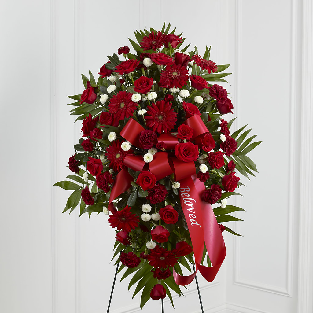 Treasured Memories Standing Spray – Flowers By Marianne, Newburyport MA
