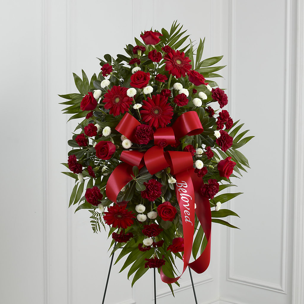 Treasured Memories Standing Spray – Flowers By Marianne, Newburyport MA