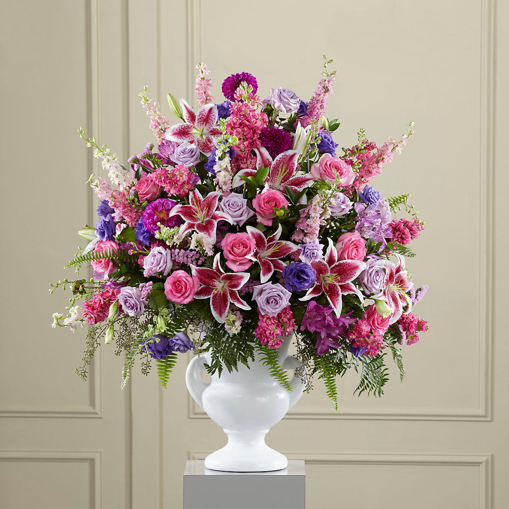 Peaceful Tribute Arrangement – Flowers By Marianne, Newburyport MA