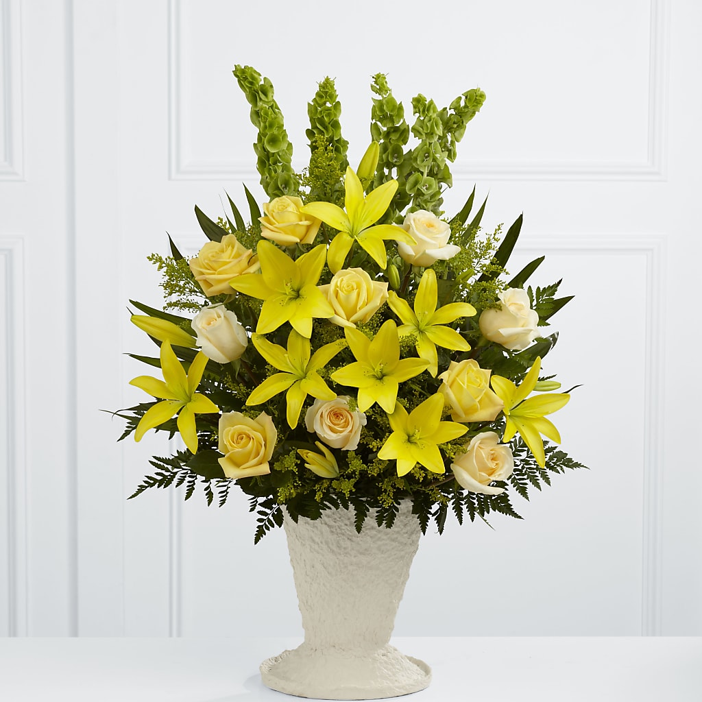 Golden Memories Arrangement – Flowers By Marianne, Newburyport MA