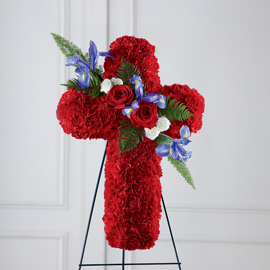 Faithful Hero Floral Cross – Flowers By Marianne, Newburyport MA