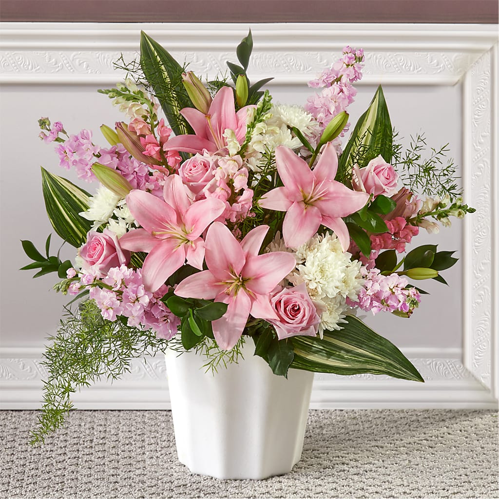 Simply Serene Floor Basket – Flowers By Marianne, Newburyport MA
