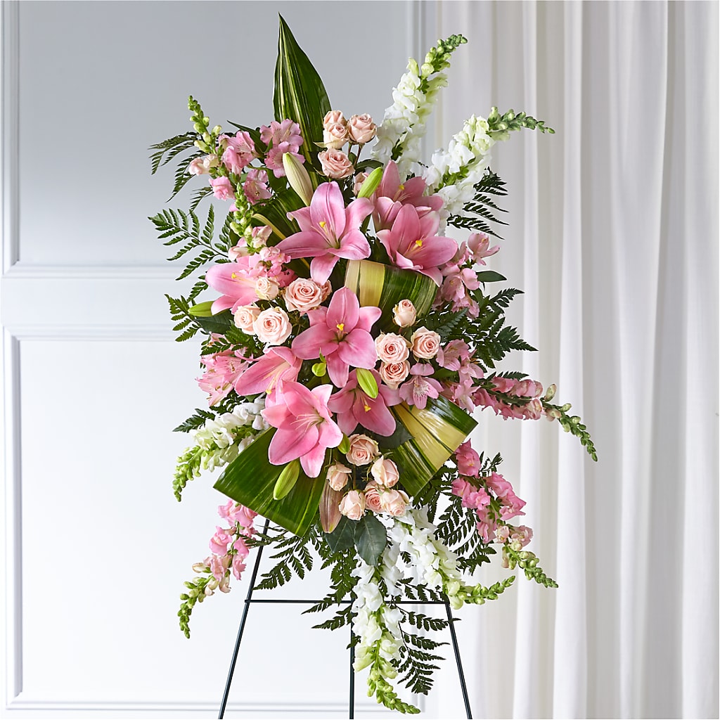 Elegant Embrace Standing Spray – Flowers By Marianne, Newburyport MA