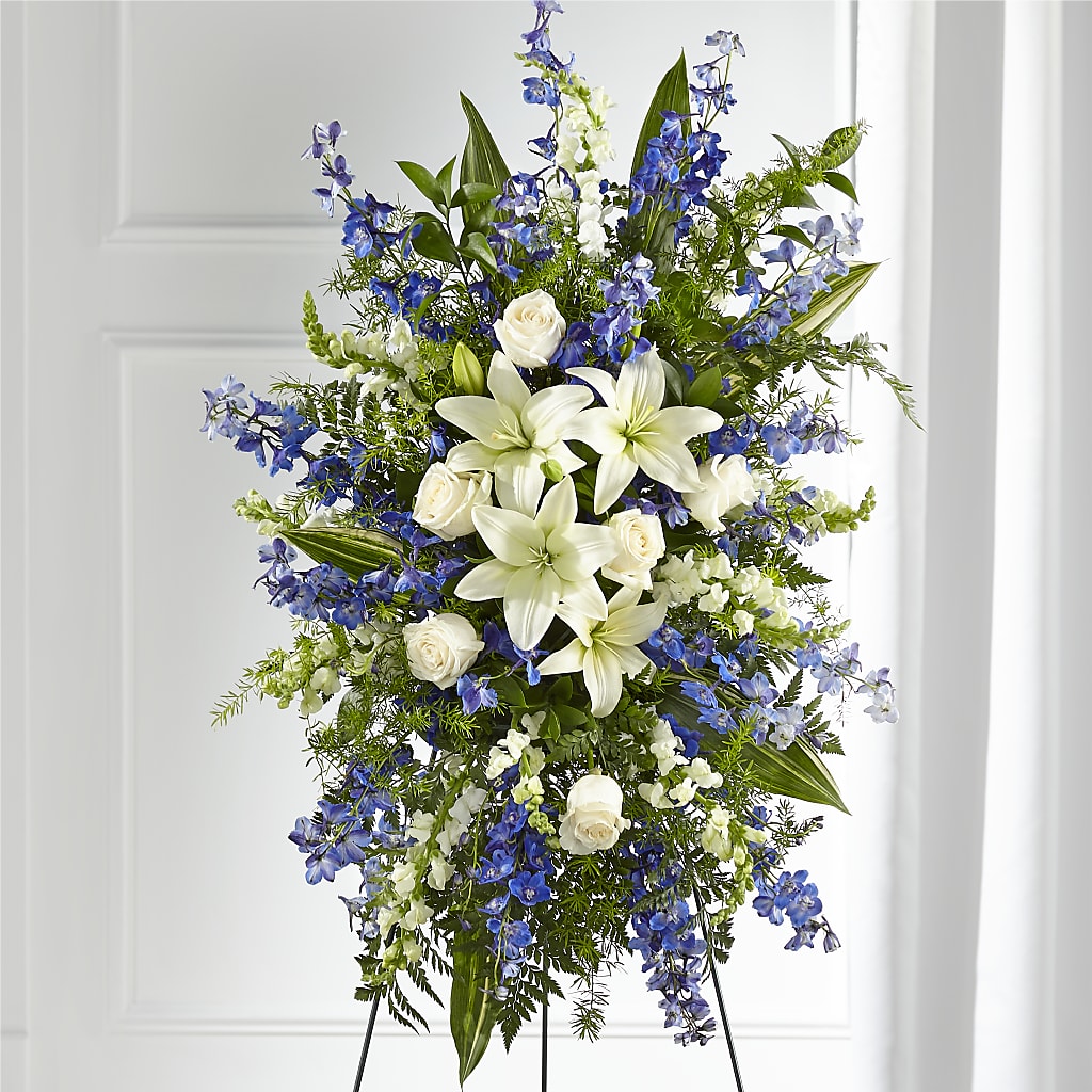 Faithful Friend Standing Spray – Flowers By Marianne, Newburyport MA