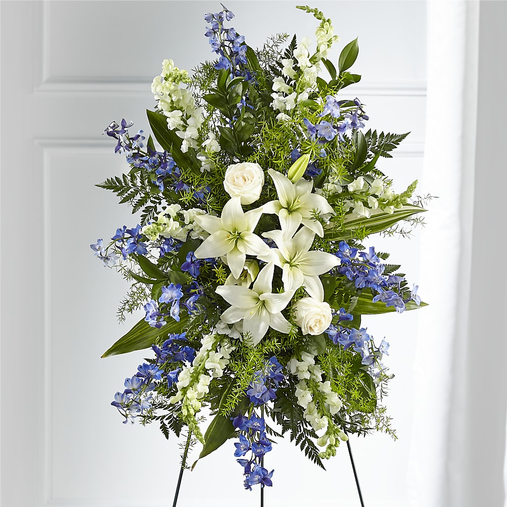 Faithful Friend Standing Spray – Flowers By Marianne, Newburyport MA