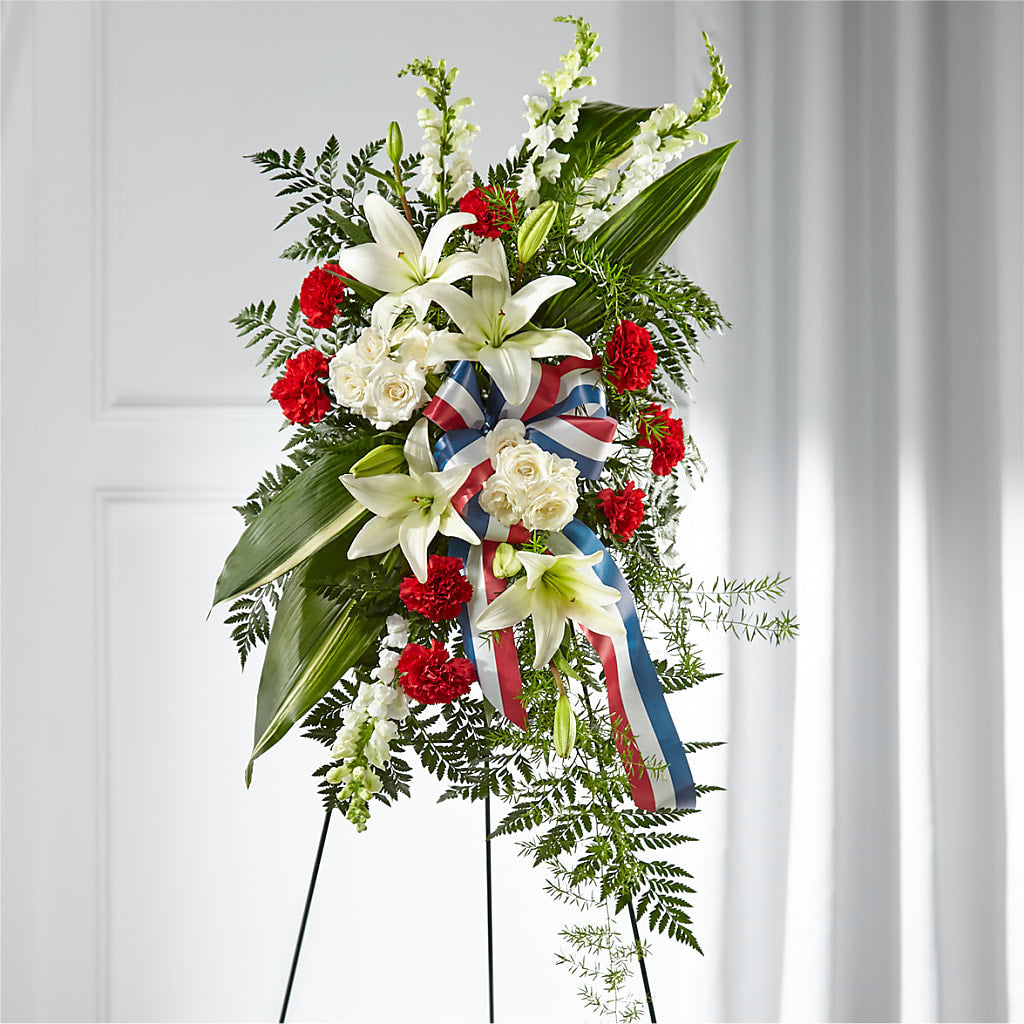 Stars of Life Standing Spray – Flowers By Marianne, Newburyport MA