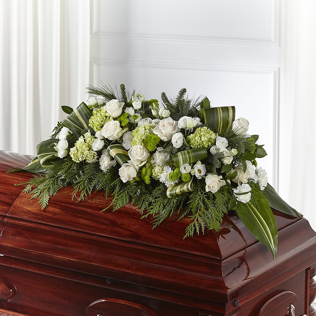 Hopeful Gesture Casket Spray – Flowers By Marianne, Newburyport MA