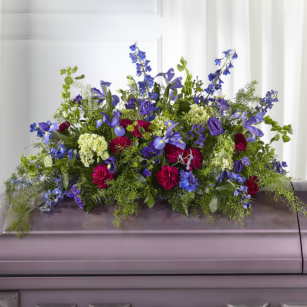 Always Treasured Casket Spray – Flowers By Marianne, Newburyport MA