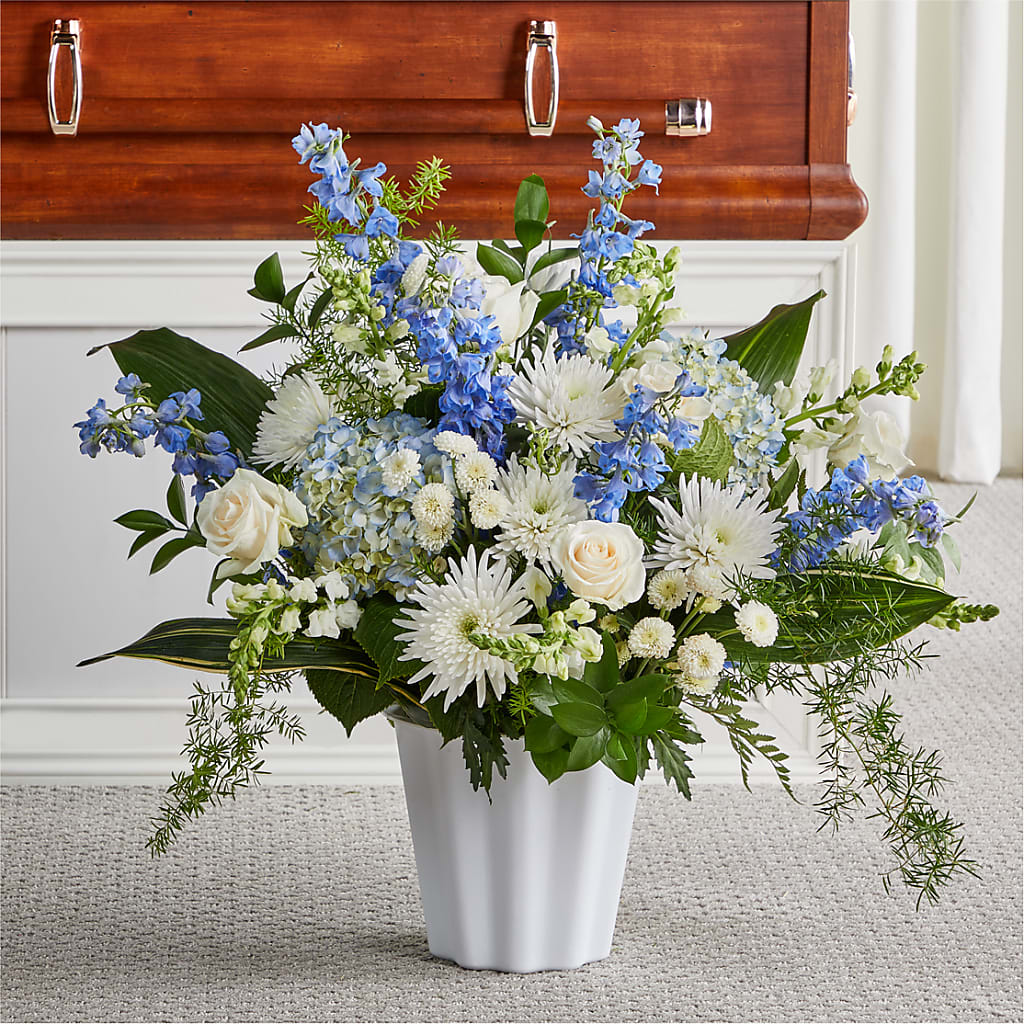 Everlasting Memories Floor Basket – Flowers By Marianne, Newburyport MA