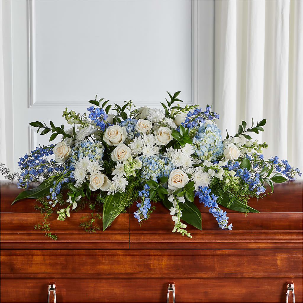Timeless Essence Casket Spray – Flowers By Marianne, Newburyport MA
