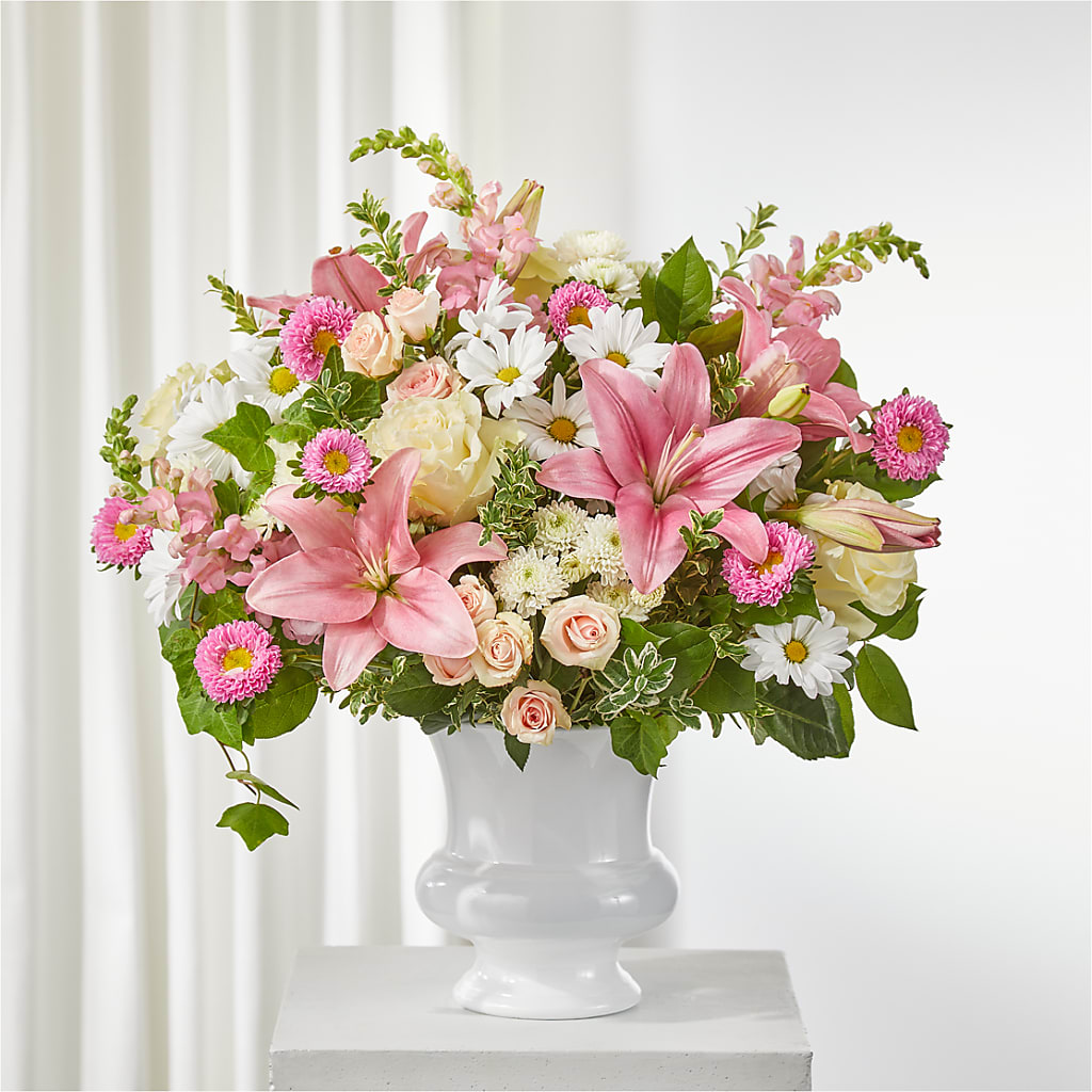 Empathetic Blooms Urn Arrangement – Flowers By Marianne, Newburyport MA