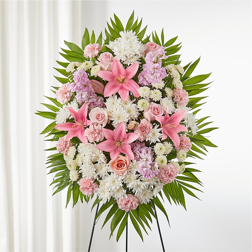 Offering Solace Standing Spray – Flowers By Marianne, Newburyport MA