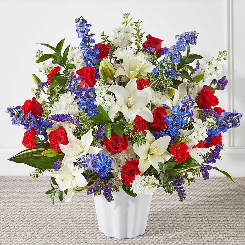 Consoled Floor Basket – Flowers By Marianne, Newburyport MA