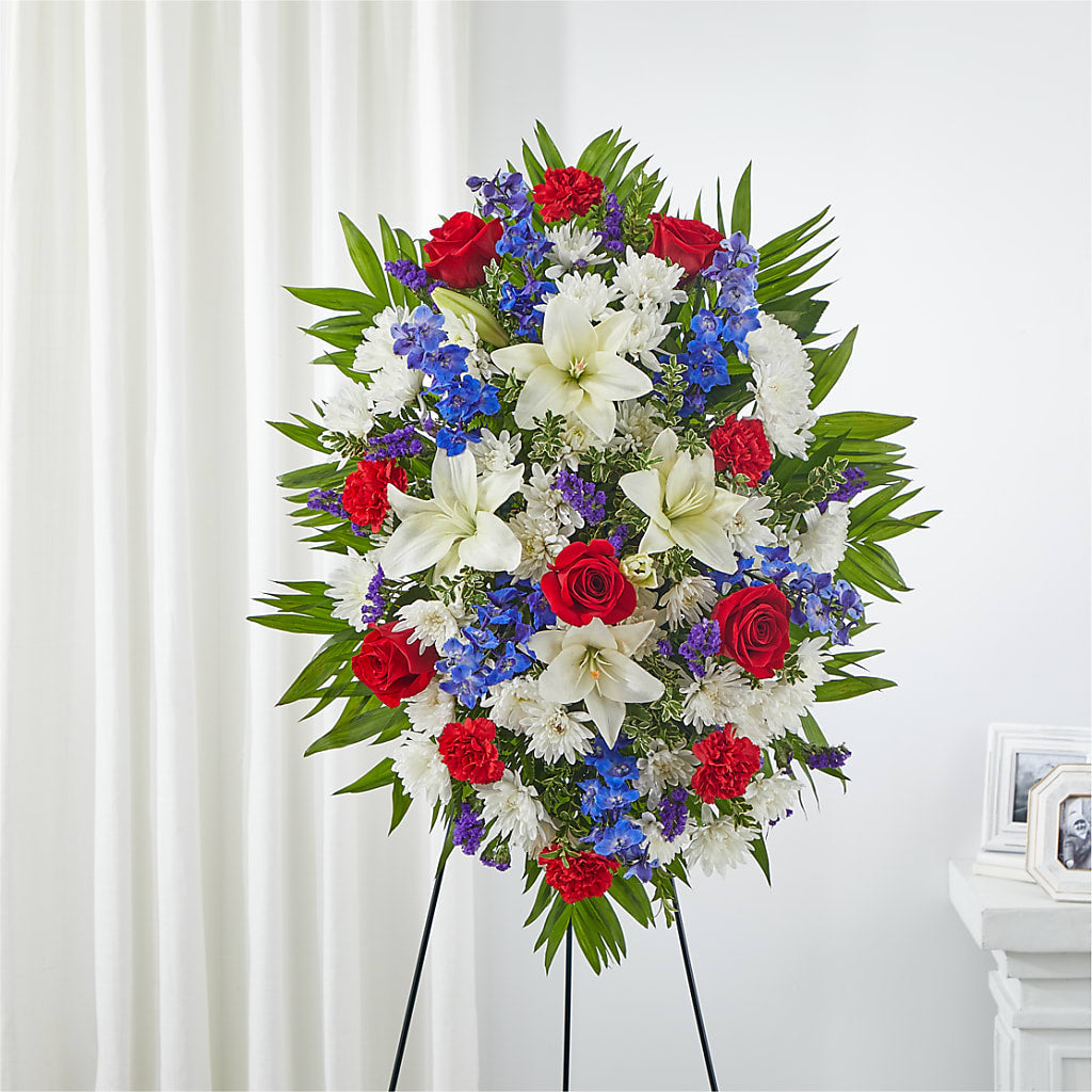 Cherished Service Standing Spray – Flowers By Marianne, Newburyport MA