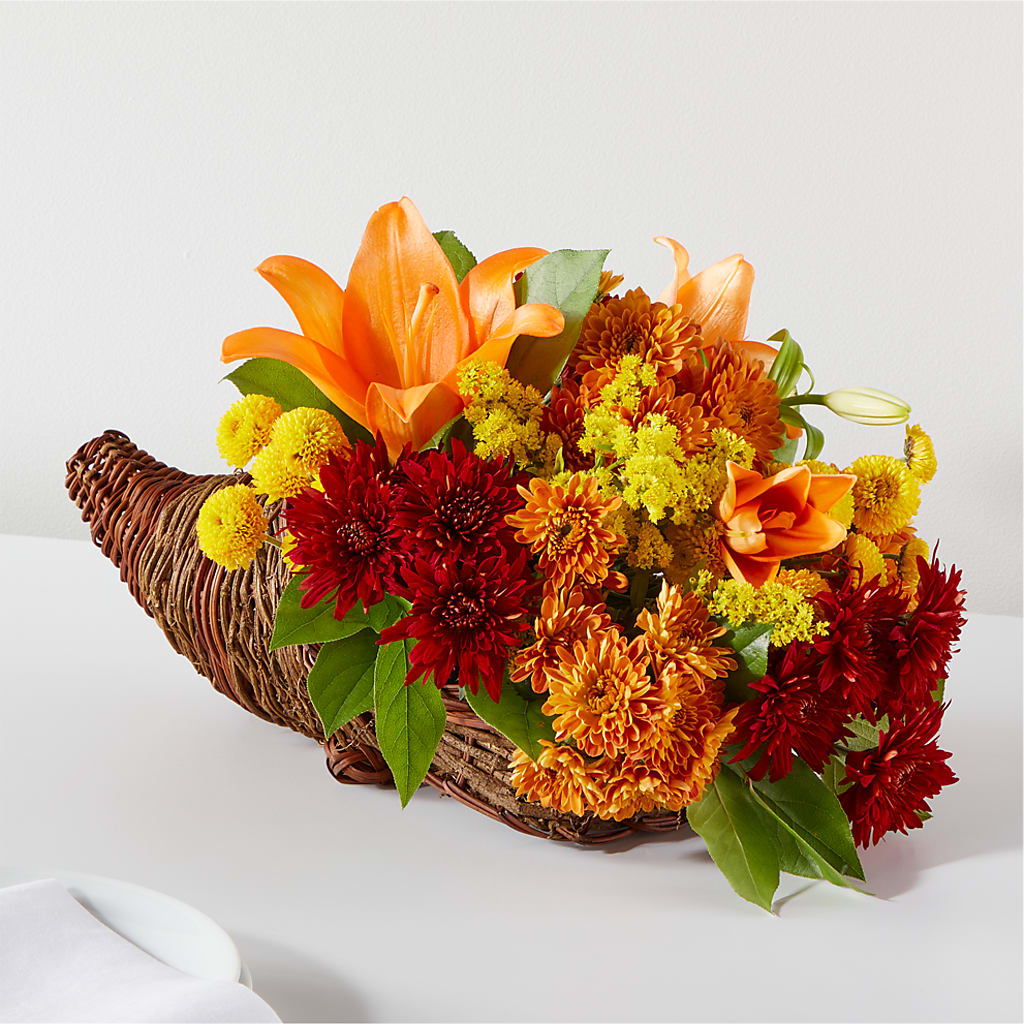 Bouquet of Blessings Cornucopia – Flowers By Marianne, Newburyport MA