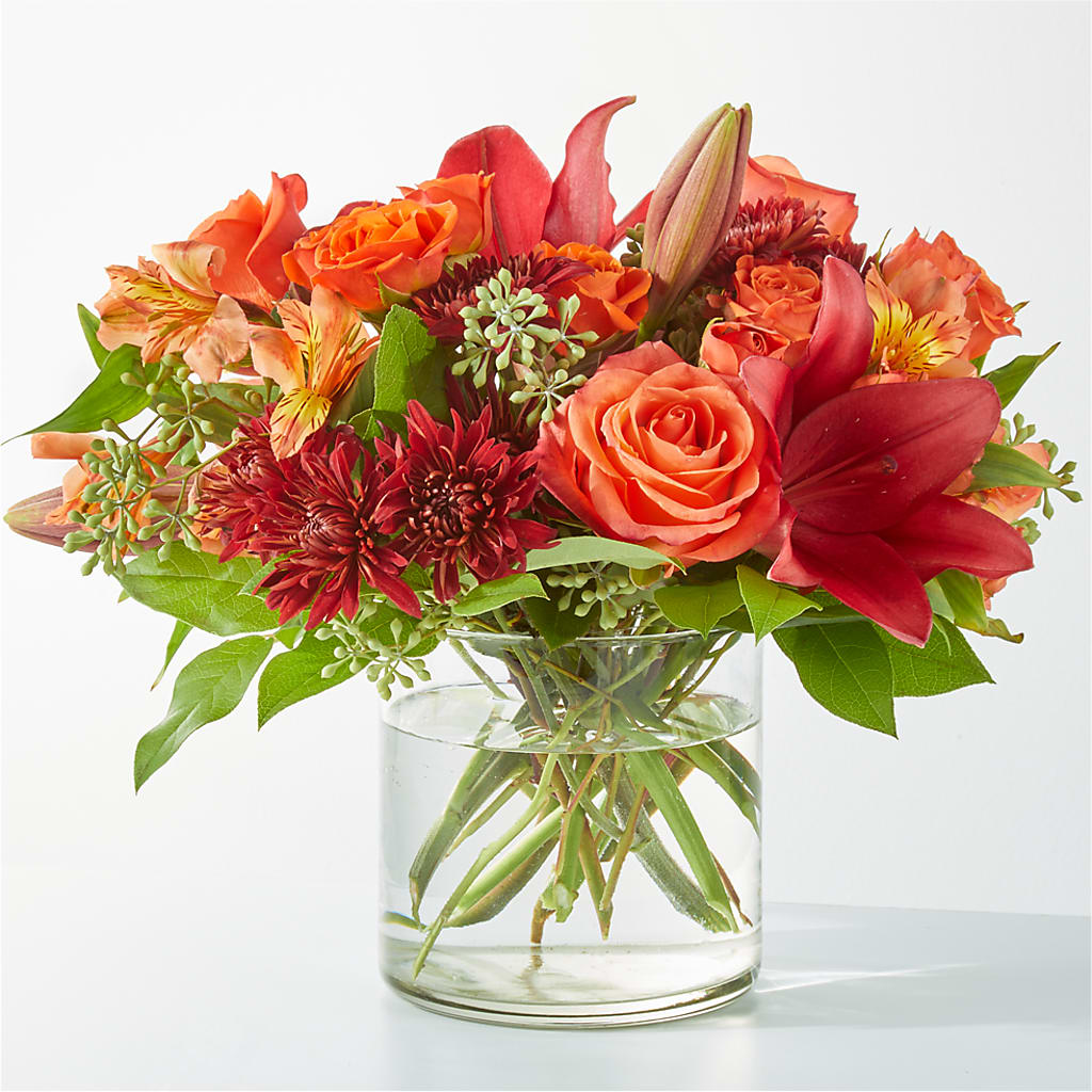 Crimson Leaves Bouquet – Flowers By Marianne, Newburyport MA
