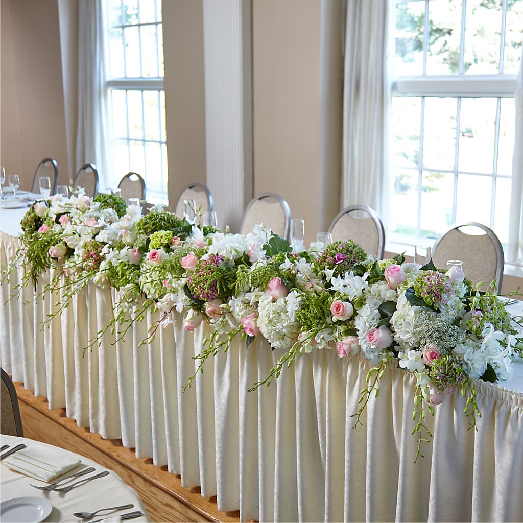 State of Joy Head Table Arrangement – Flowers By Marianne, Newburyport MA