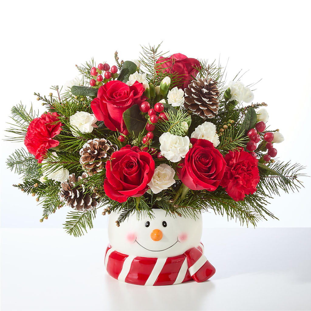 Jolly Snowman Bouquet –  Flowers By Marianne, Newburyport MA