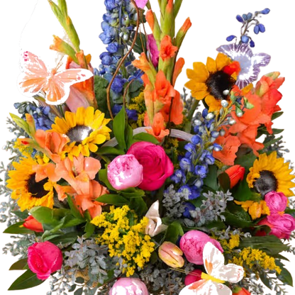 Whimsical Butterfly Garden Basket –  Flowers By Marianne, Newburyport MA