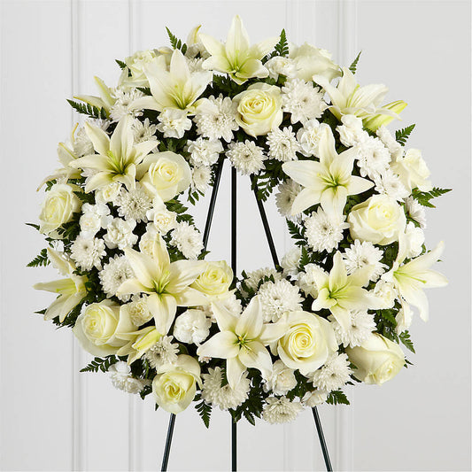 Treasured Tribute Wreath –  Flowers By Marianne, Newburyport MA