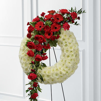 Graceful Tribute Wreath –  Flowers By Marianne, Newburyport MA