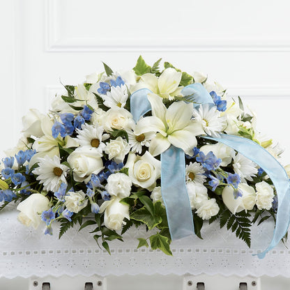 Tender Treasure Casket Spray –  Flowers By Marianne, Newburyport MA