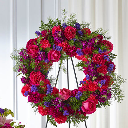 Calming Colors Wreath –  Flowers By Marianne, Newburyport MA