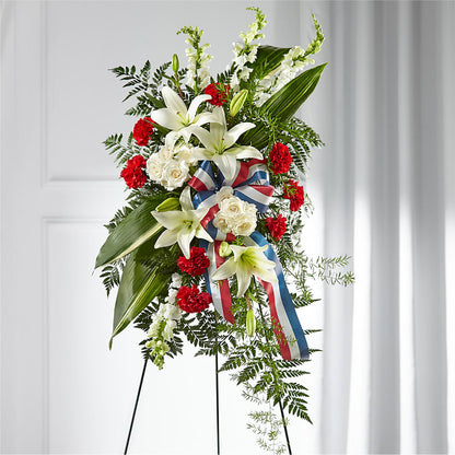 Stars of Life Standing Spray –  Flowers By Marianne, Newburyport MA