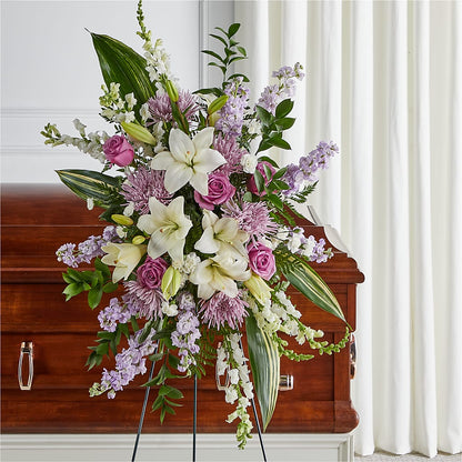 Grateful Hearts Standing Spray –  Flowers By Marianne, Newburyport MA