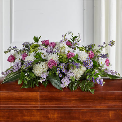 Meadows of Serenity Casket Spray –  Flowers By Marianne, Newburyport MA