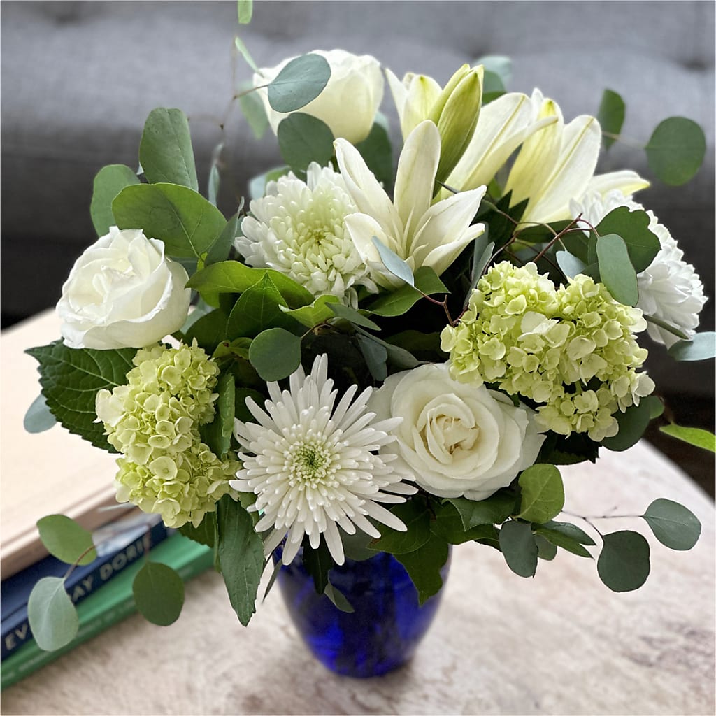 Snowy Dreams Bouquet –  Flowers By Marianne, Newburyport MA