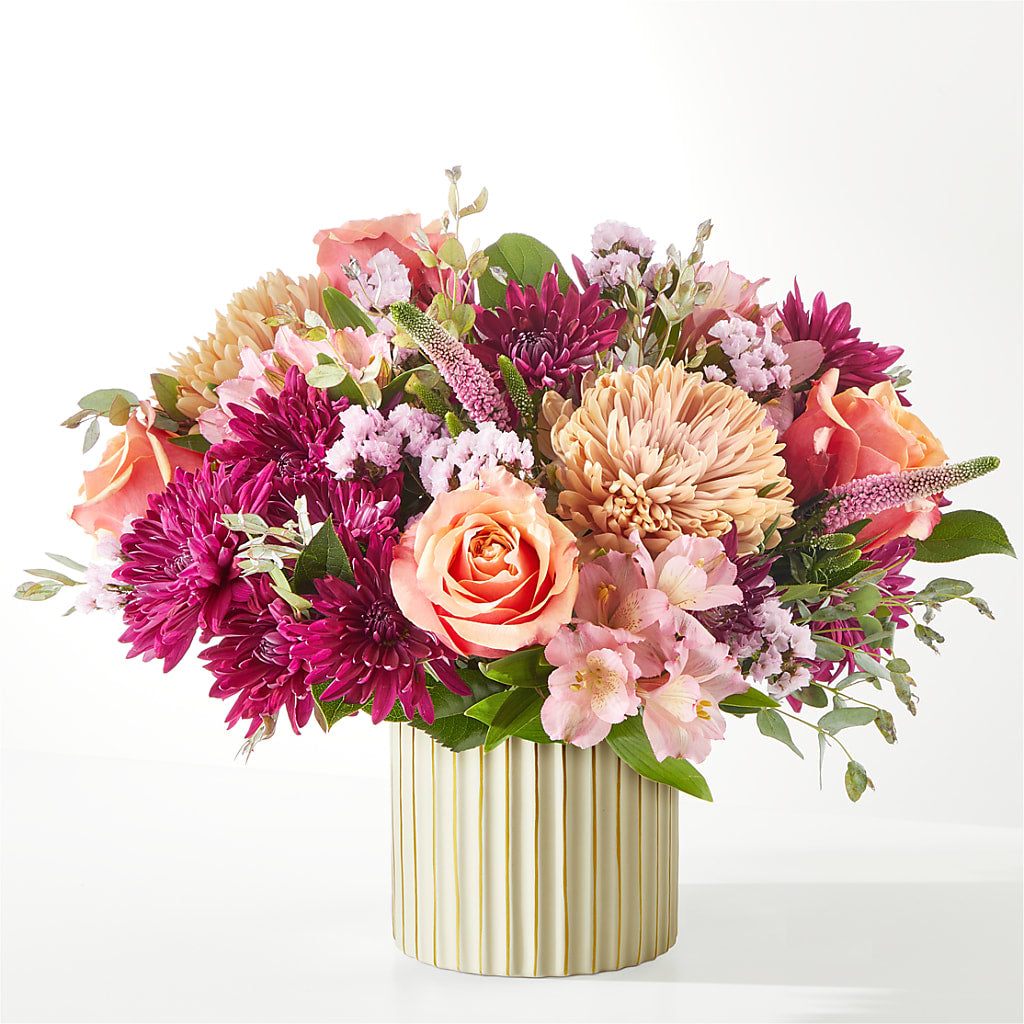 Berry Cobbler Bouquet with Ivory Vase –  Flowers By Marianne, Newburyport MA