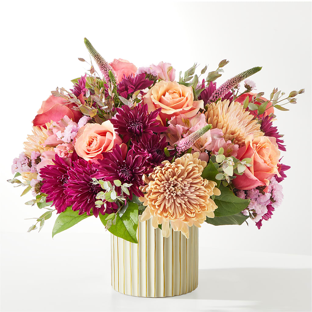 Berry Cobbler Bouquet with Ivory Vase –  Flowers By Marianne, Newburyport MA
