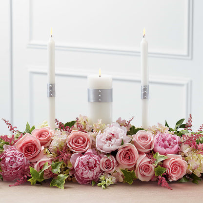 Worldwide Romance Unity Candle Arrangement –  Flowers By Marianne, Newburyport MA