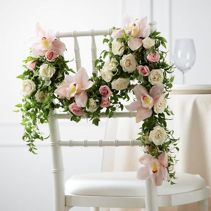 Orchid Rose Chair Décor –  Flowers By Marianne, Newburyport MA